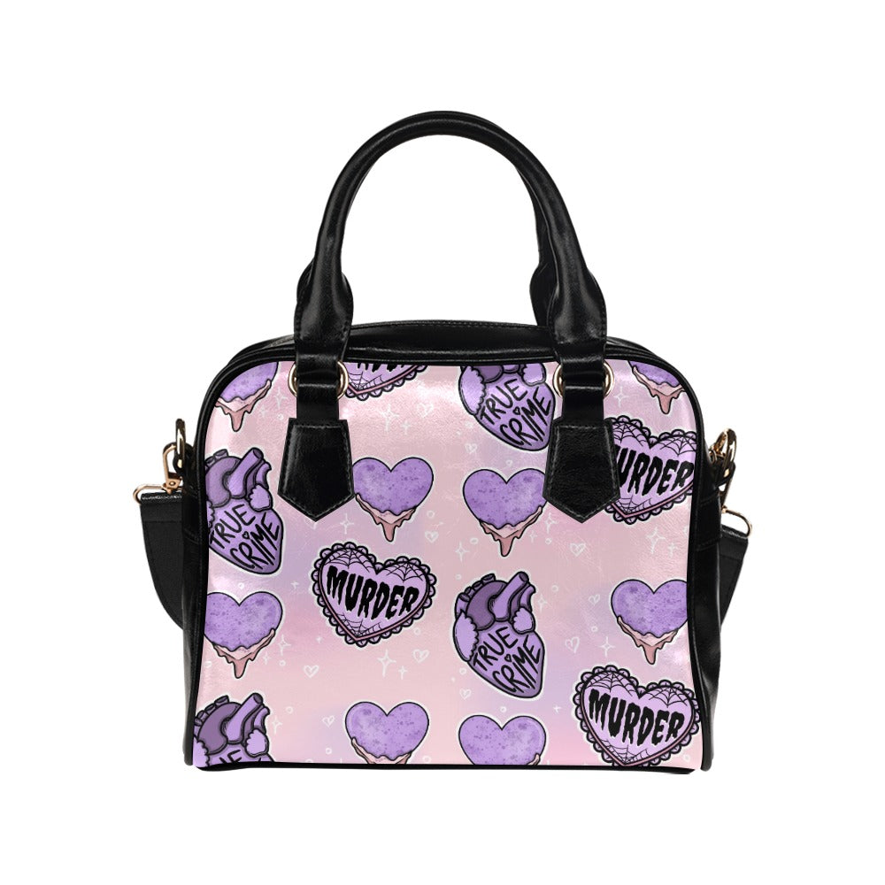 Gothic Candy Hearts Shoulder Handbag