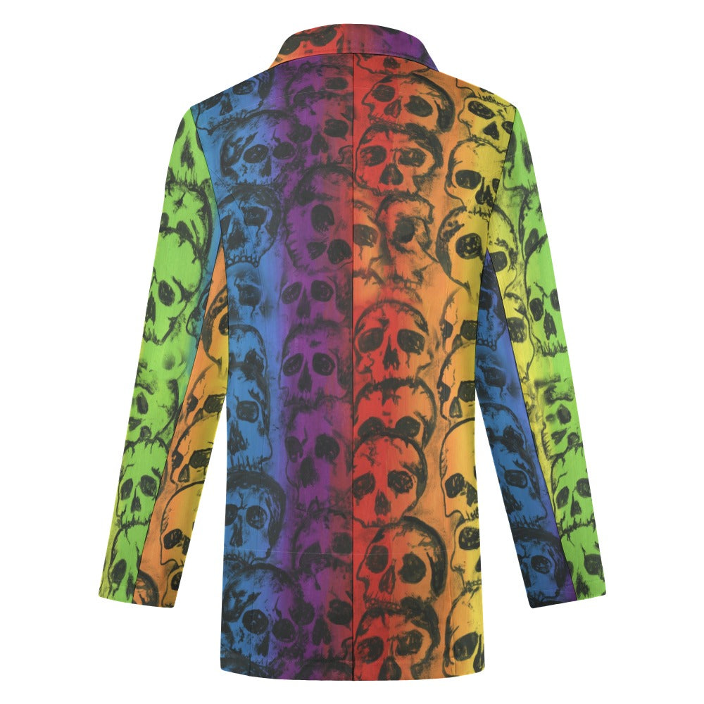 Rainbow Skulls Casual Suit Jacket