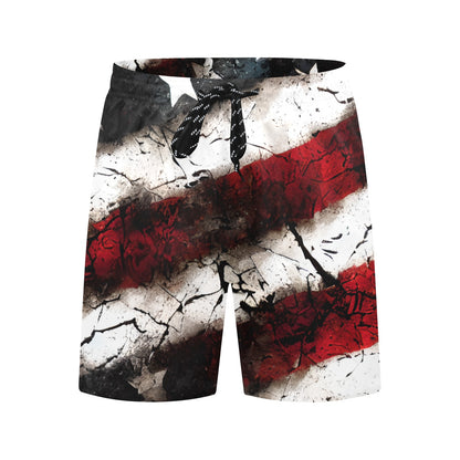 Grunge USA Flag Beach Shorts