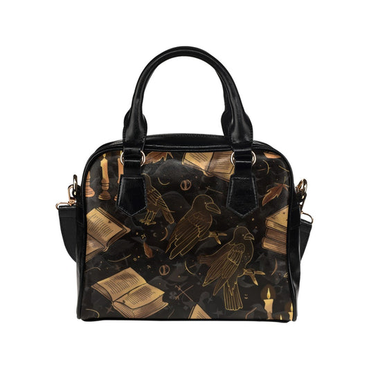 Bronze Crow Shoulder Handbag