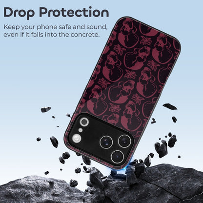 Purple Skulls Apple iPhone 17 Series Glass Phone Case