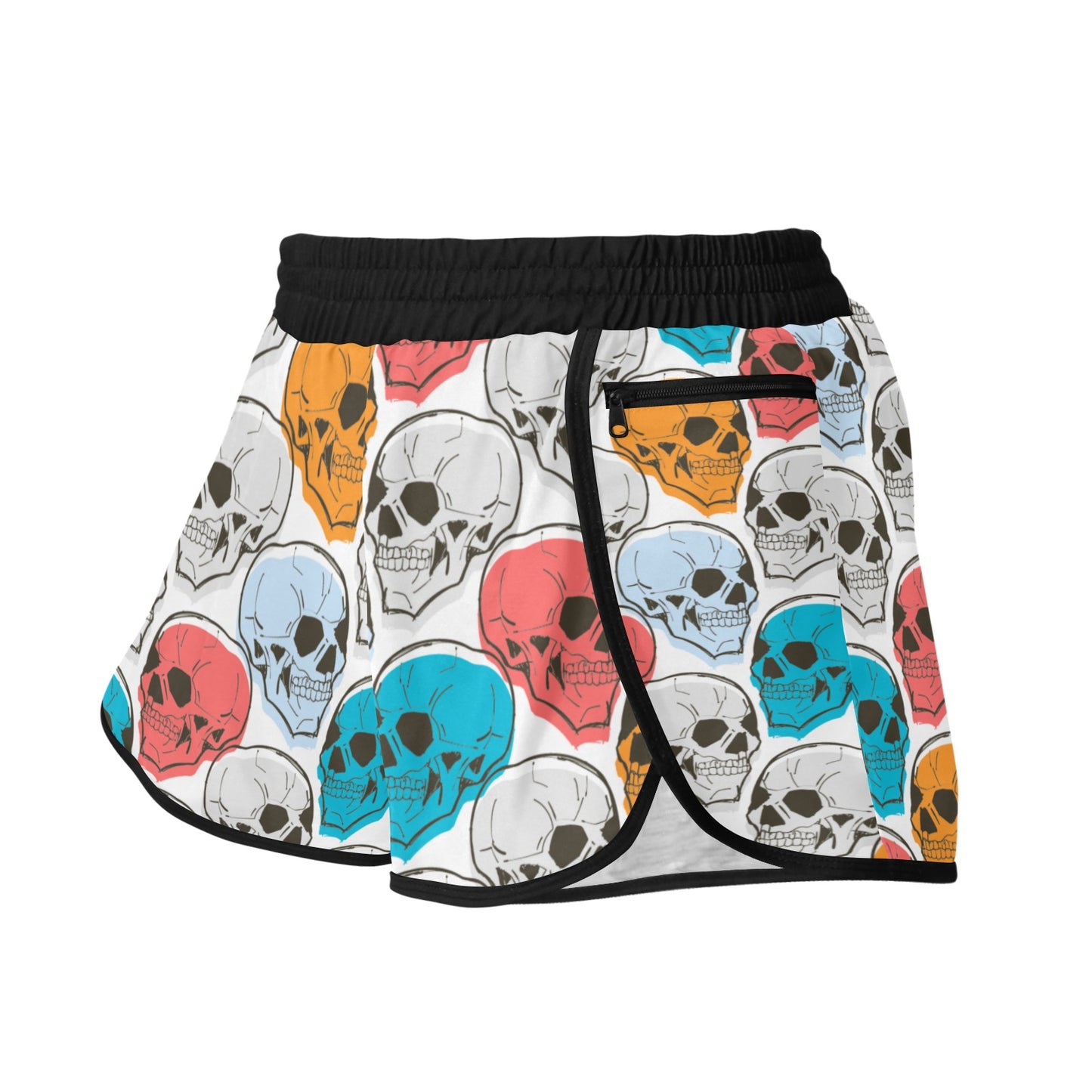 Colorful Skulls Sports Shorts