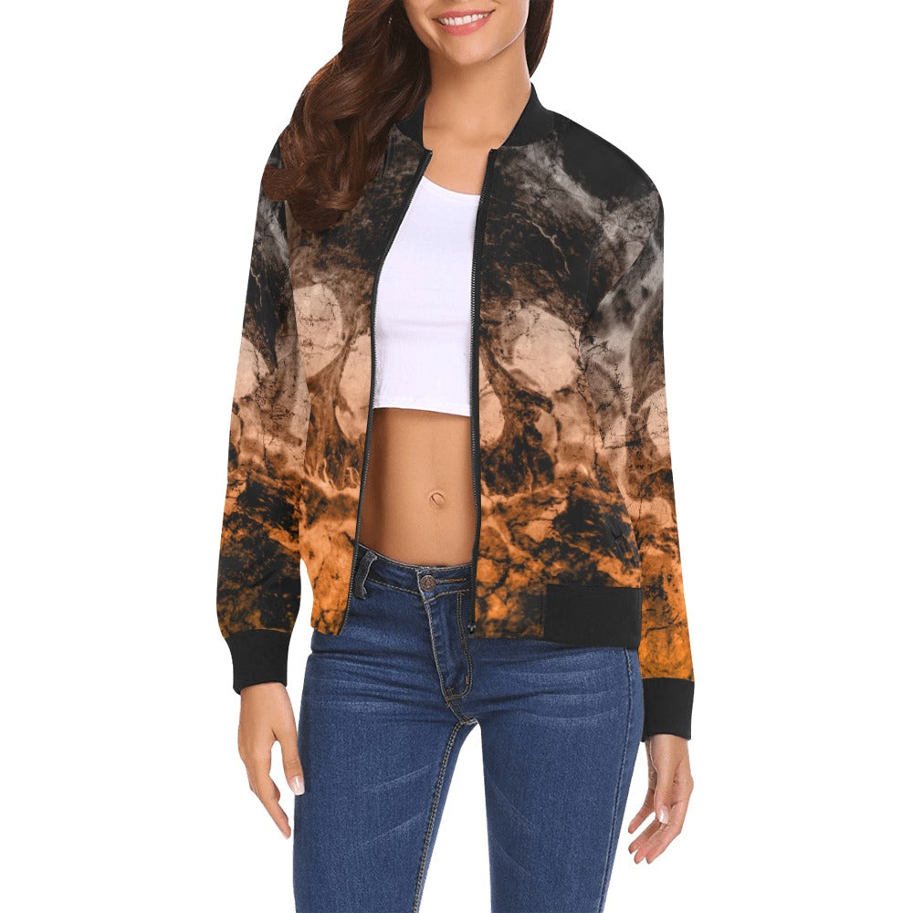 Smokey Skull Bomber Jacket