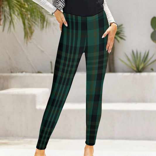 Green Plaid Leggings