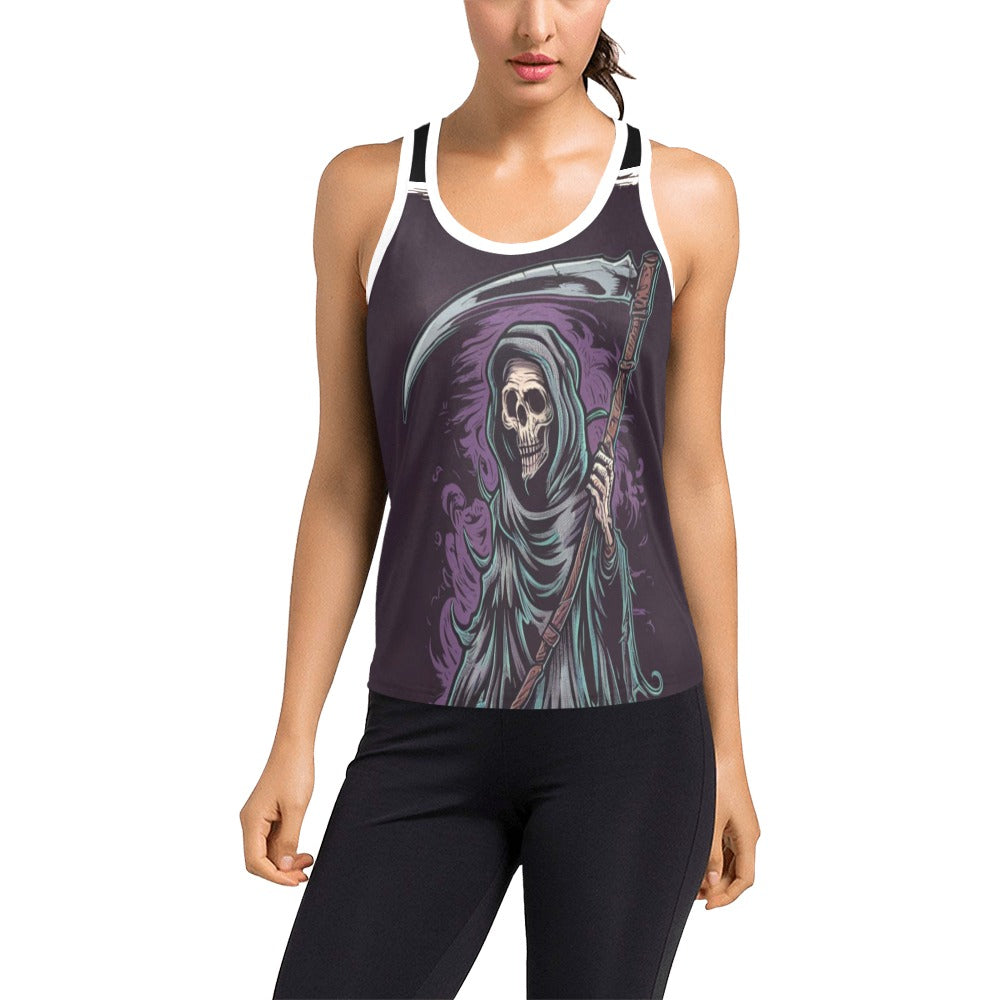 Gothic Purple Reaper Racerback Tank Top