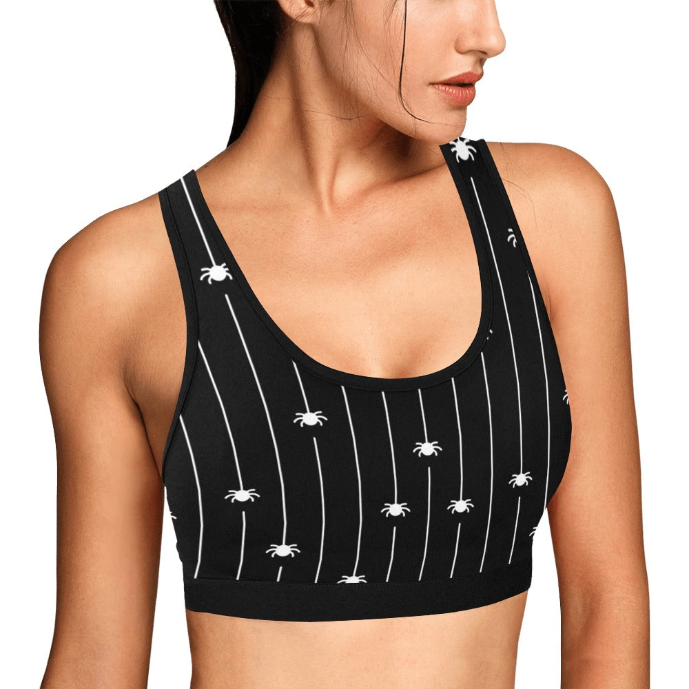 Goth Spiders Sports Bra