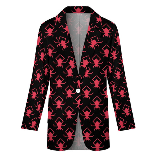 Pink Gothic Spider Casual Suit Jacket