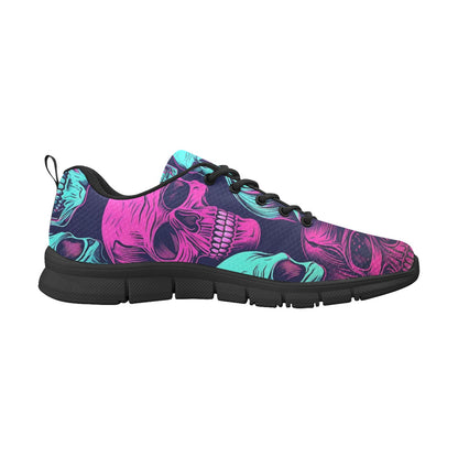 Neon Skulls Breathable Sneakers