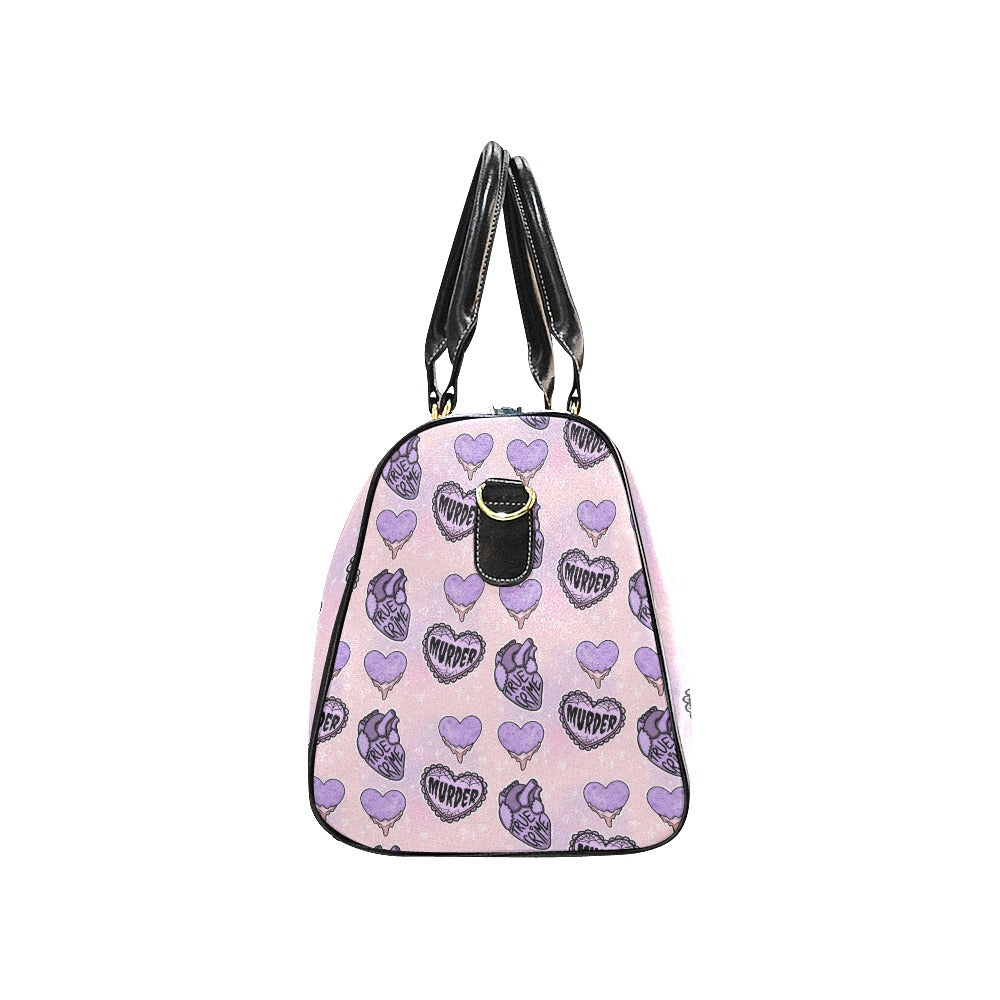 Gothic Candy Hearts Large Travel Bag