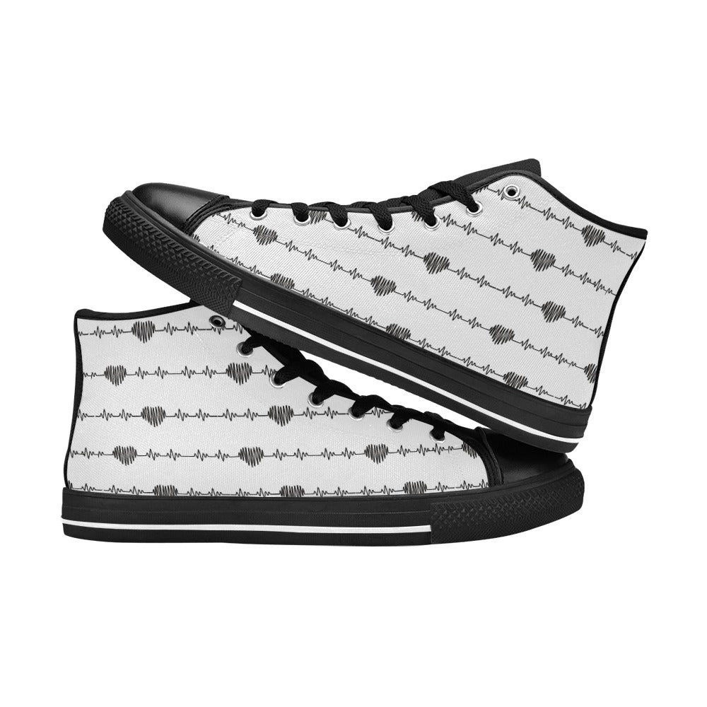 Heart Beat Hearts High Top Canvas Shoes