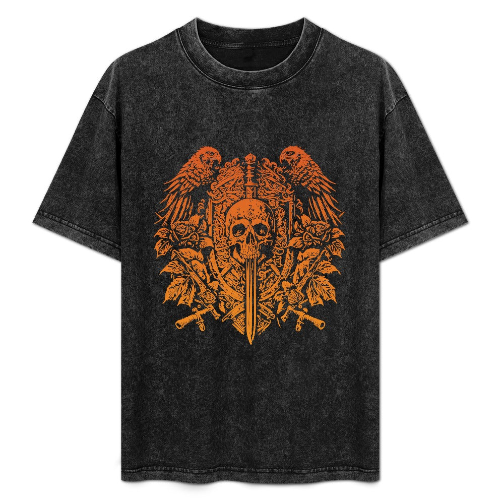 Skull Crest Wash Off Short Sleeved T-shirt