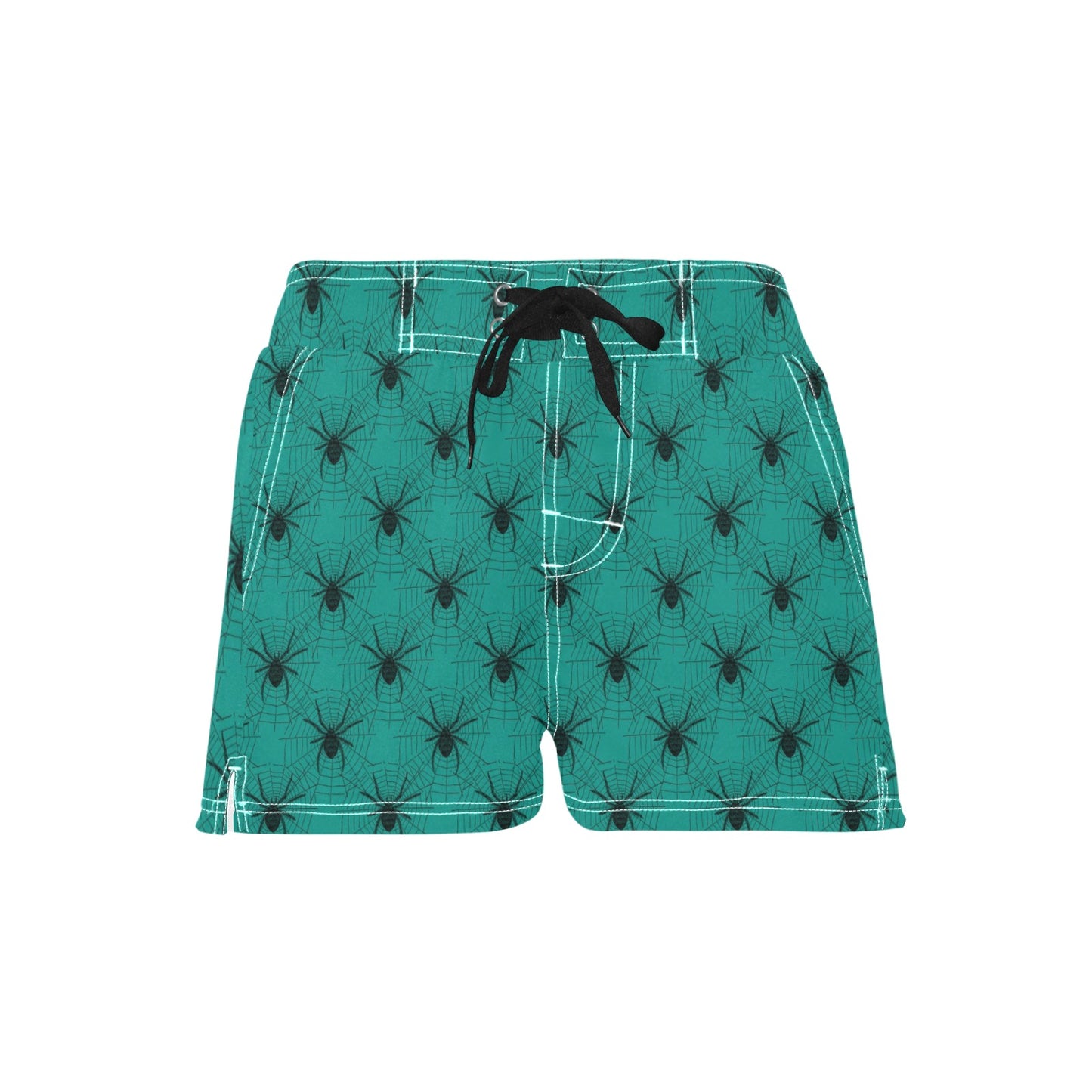 Spiders On Teal Casual Board Shorts