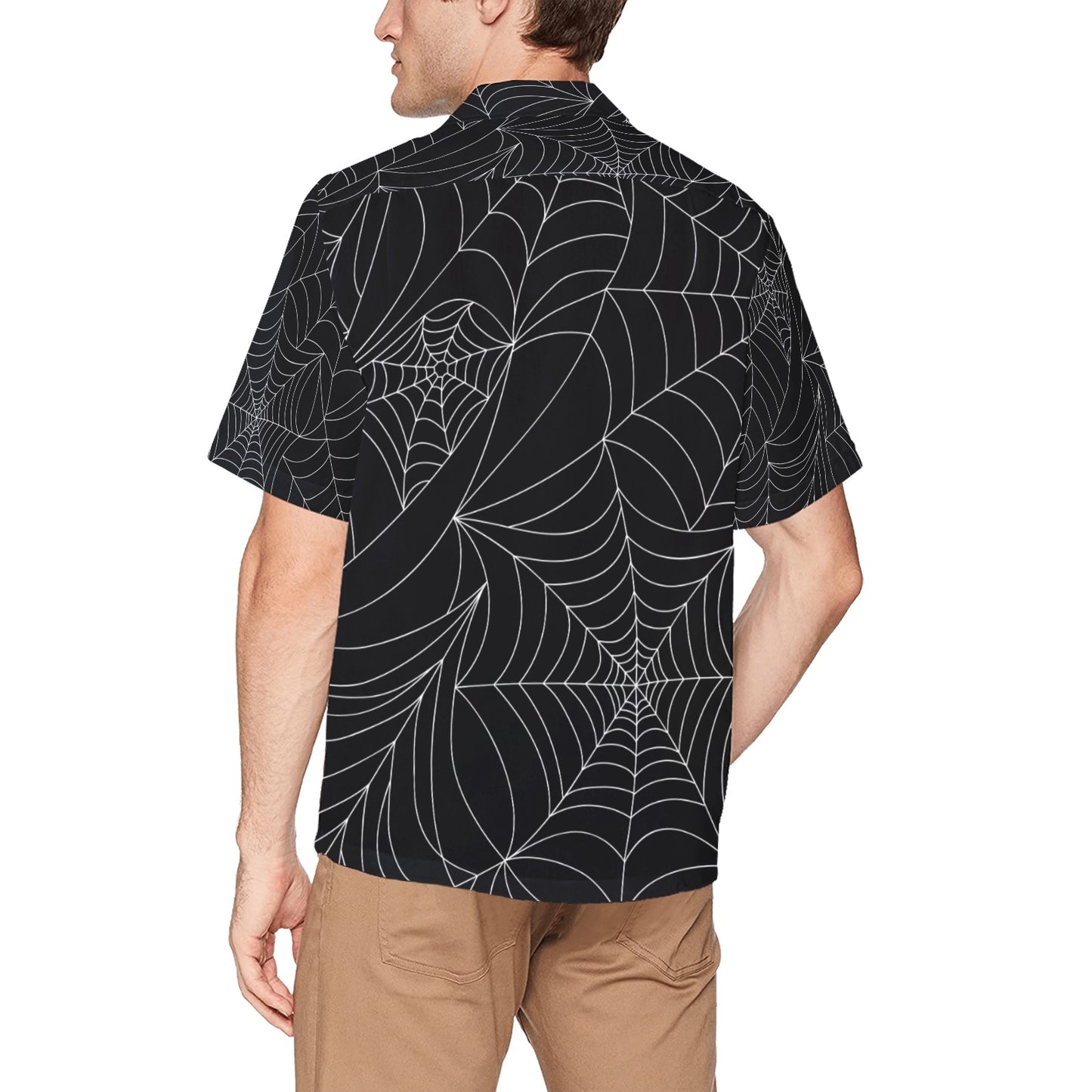 Spider Webs Hawaiian Shirt With Chest Pocket