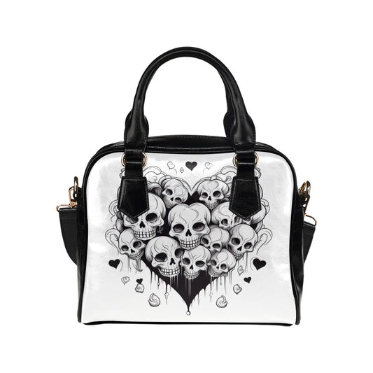 Skull Heart Shoulder Handbag