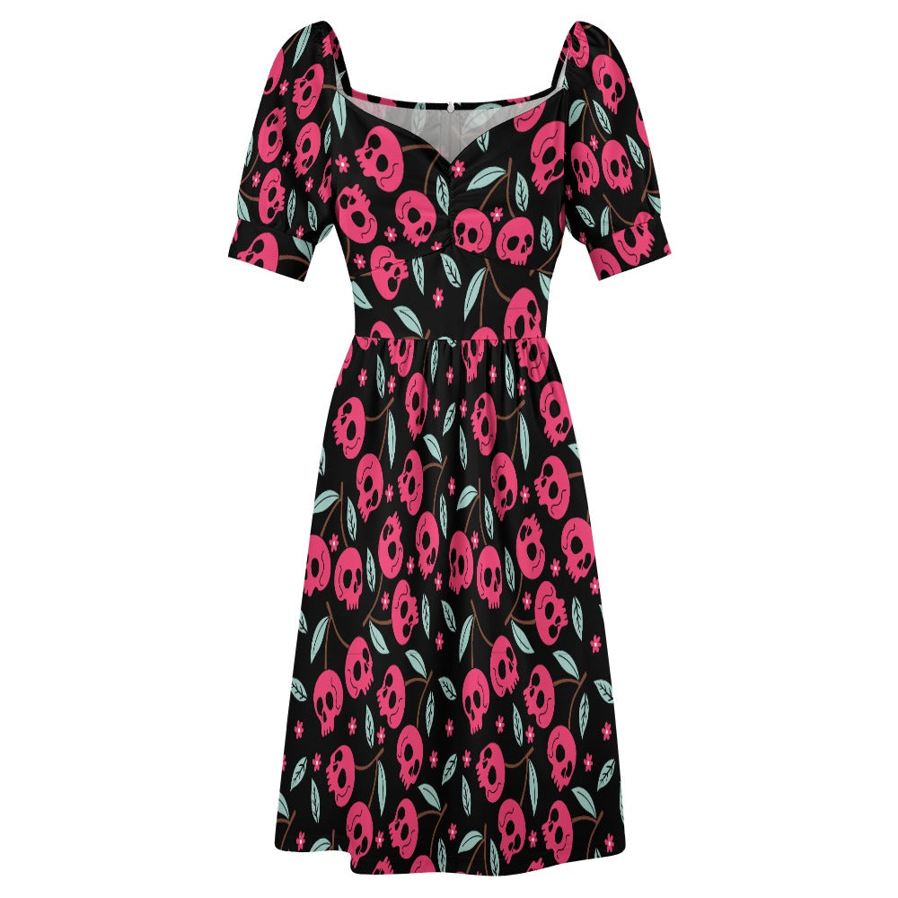 Cherry Skulls Sweetheart Dress