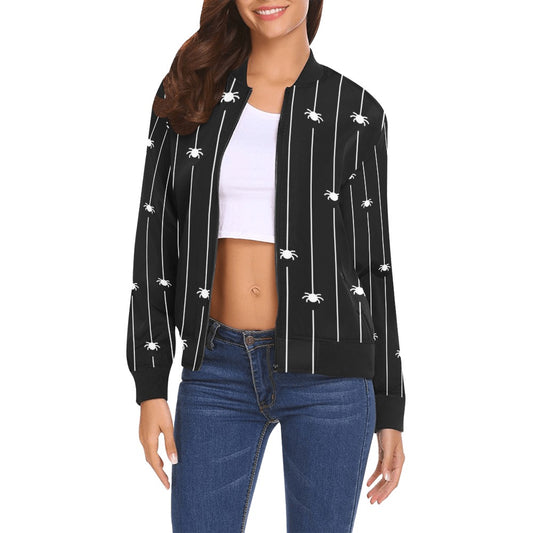 Spider Pattern Bomber Jacket