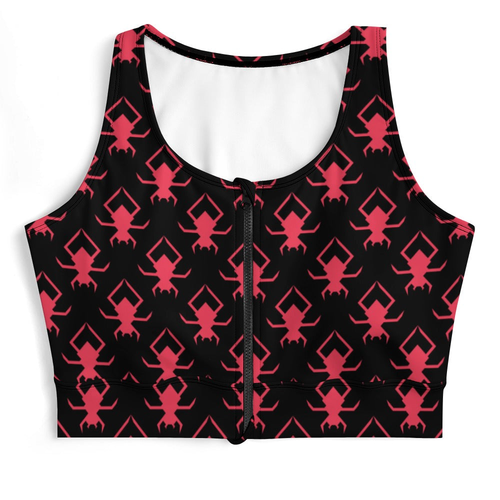 Pink Spiders Yoga Zipper Vest