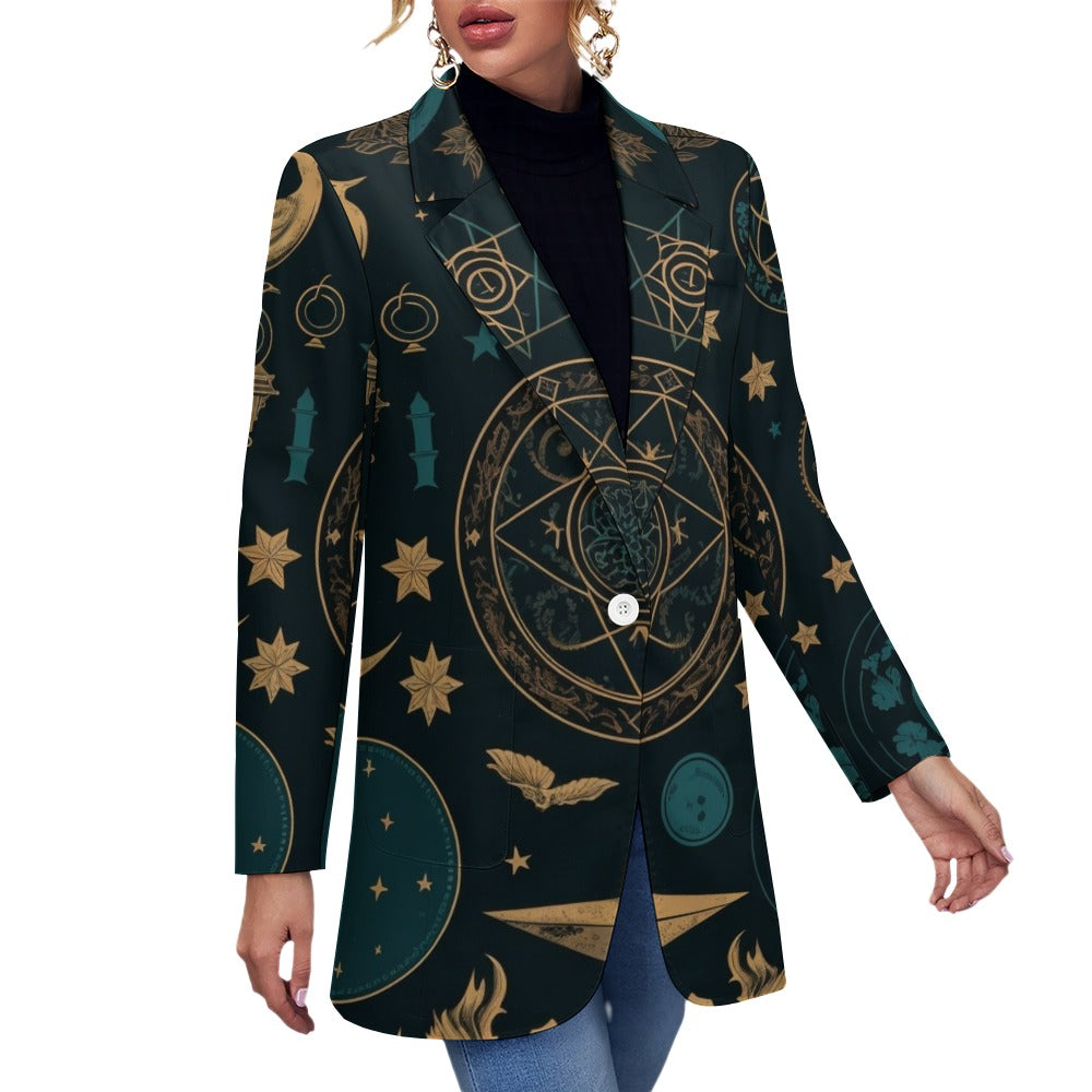 Mystic Symbols Casual Suit Jacket