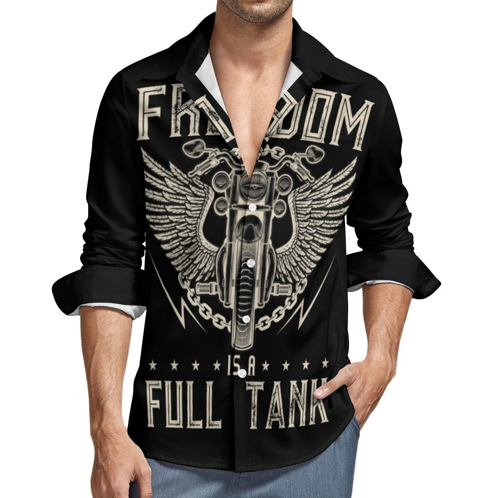 Freedom Is A Full Tank Casual One Pocket Long Sleeve Shirt