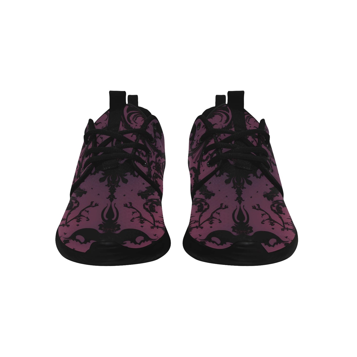 Gothic Purple Design Women's Pull Loop Sneakers