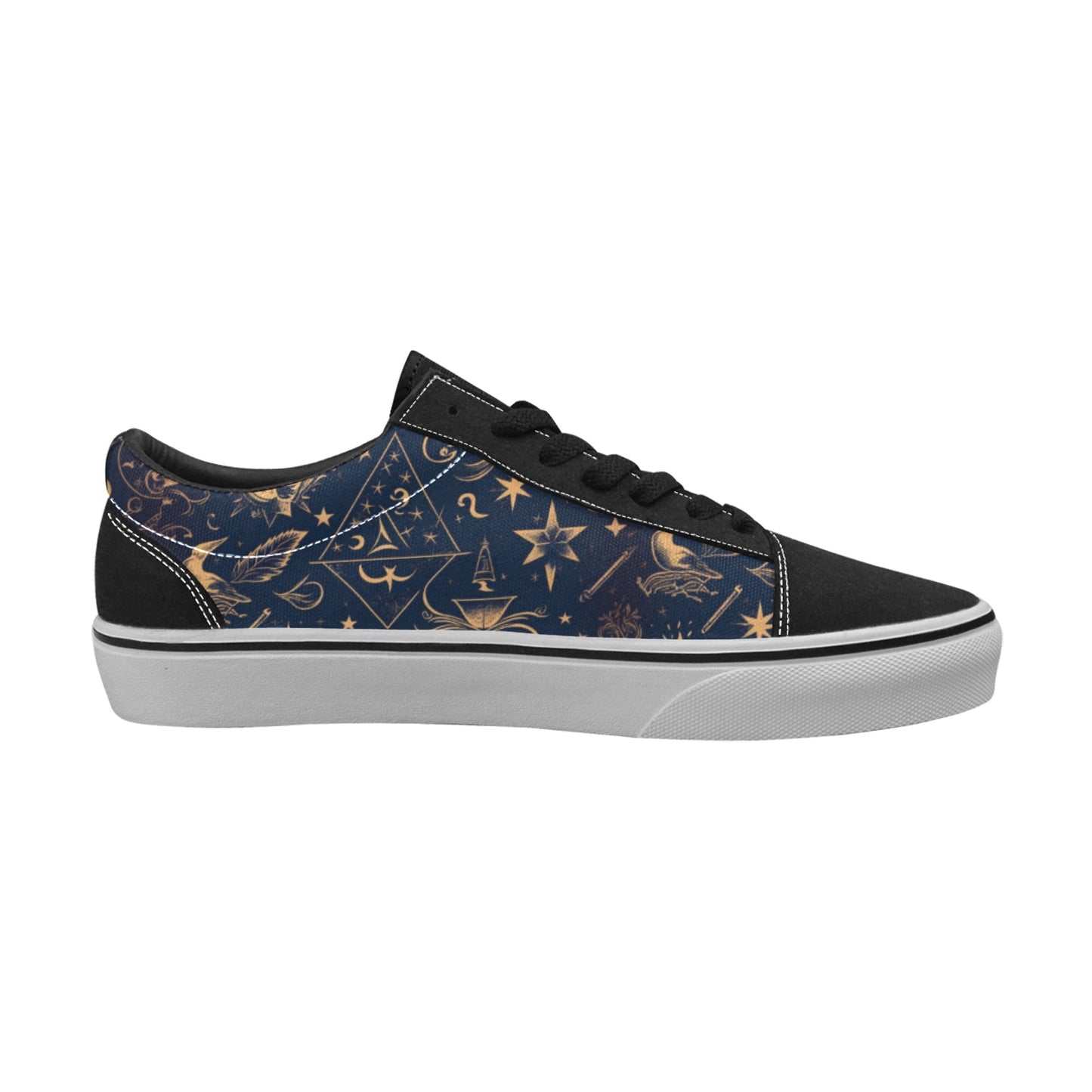 Mystical Symbols Lace-Up Canvas Shoes