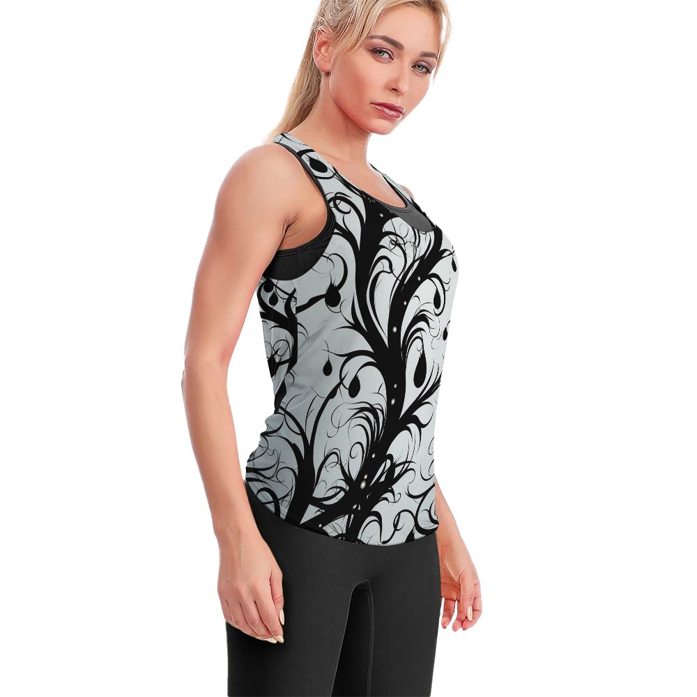 Vines Of Darkness Sweat-Absorbing Comfortable Yoga Vest