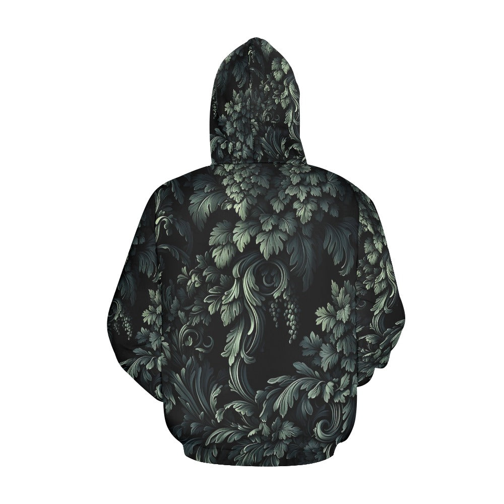 Dark Green Leaves Hoodie