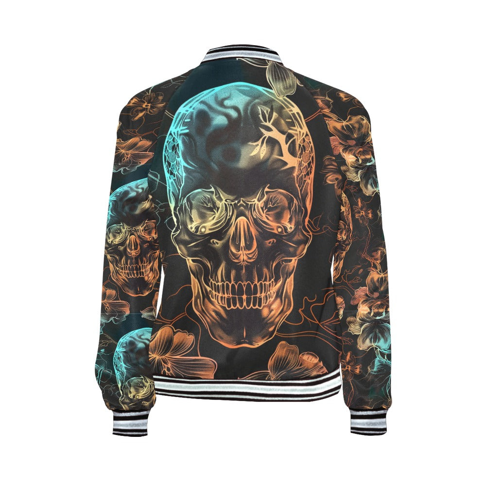 Ink Skulls Horizontal Stripes Jacket