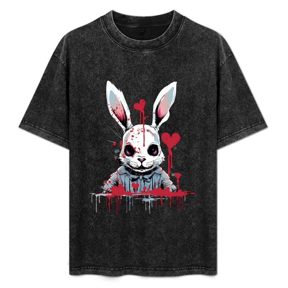 Crazy Bunny Wash Off Short Sleeved T-shirt