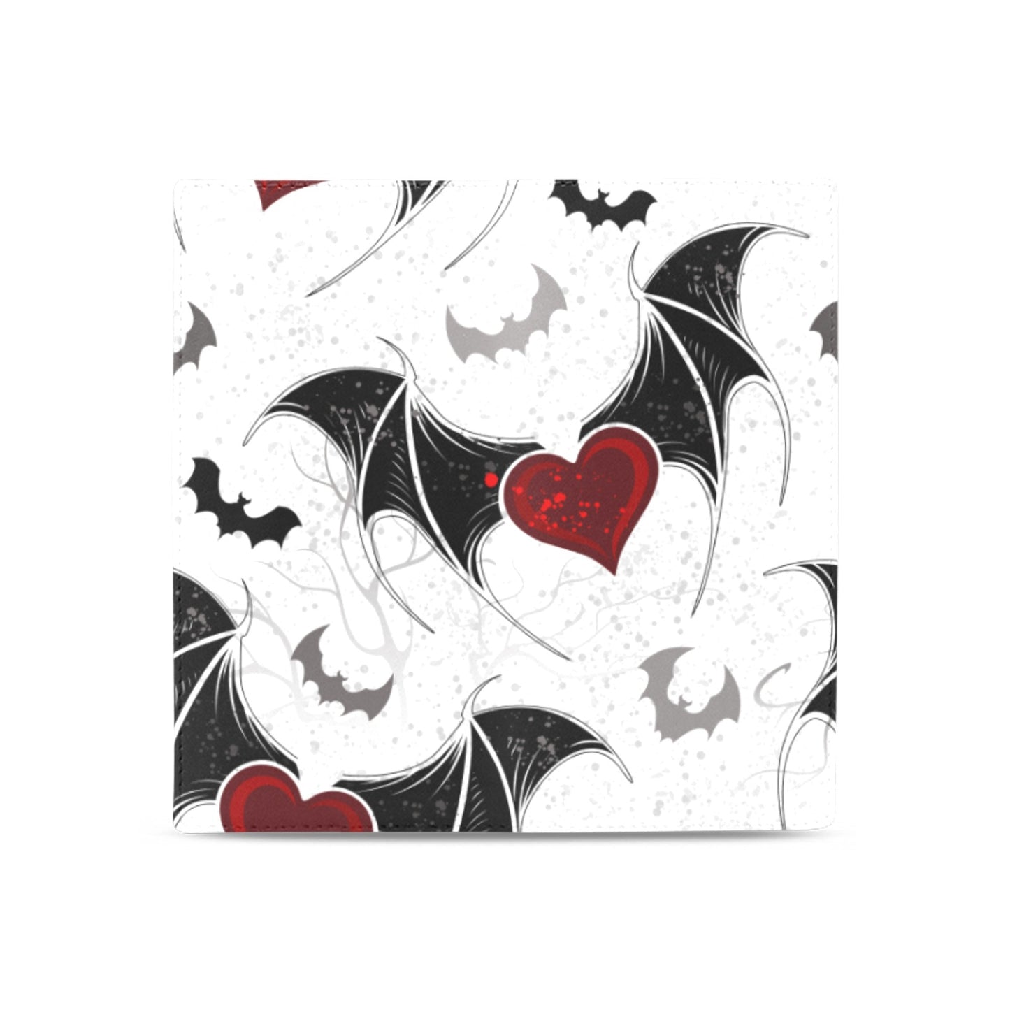 Bats And Hearts Leather Wallet