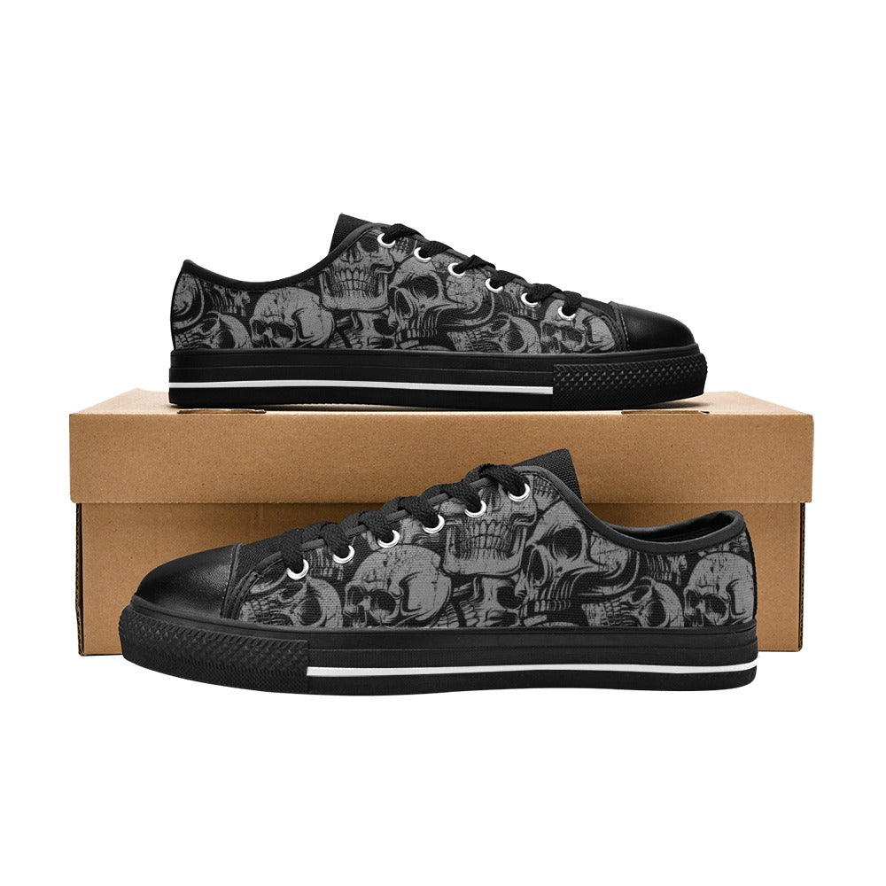 Silver Skull Aquila Canvas Shoes