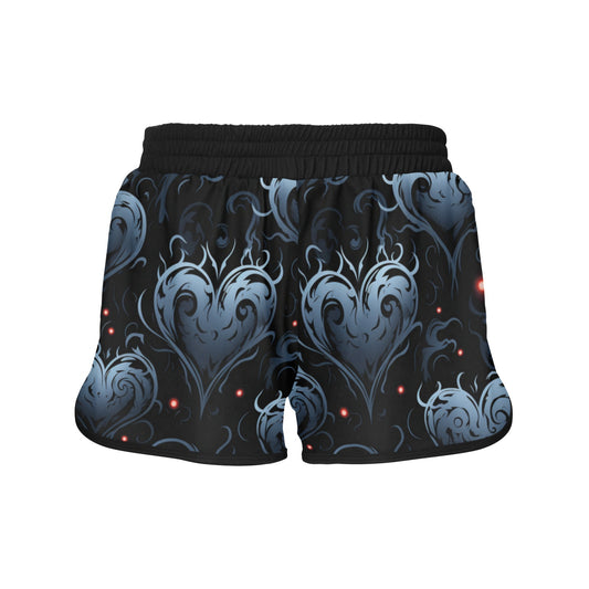 Gothic Blue Hearts Sports Shorts
