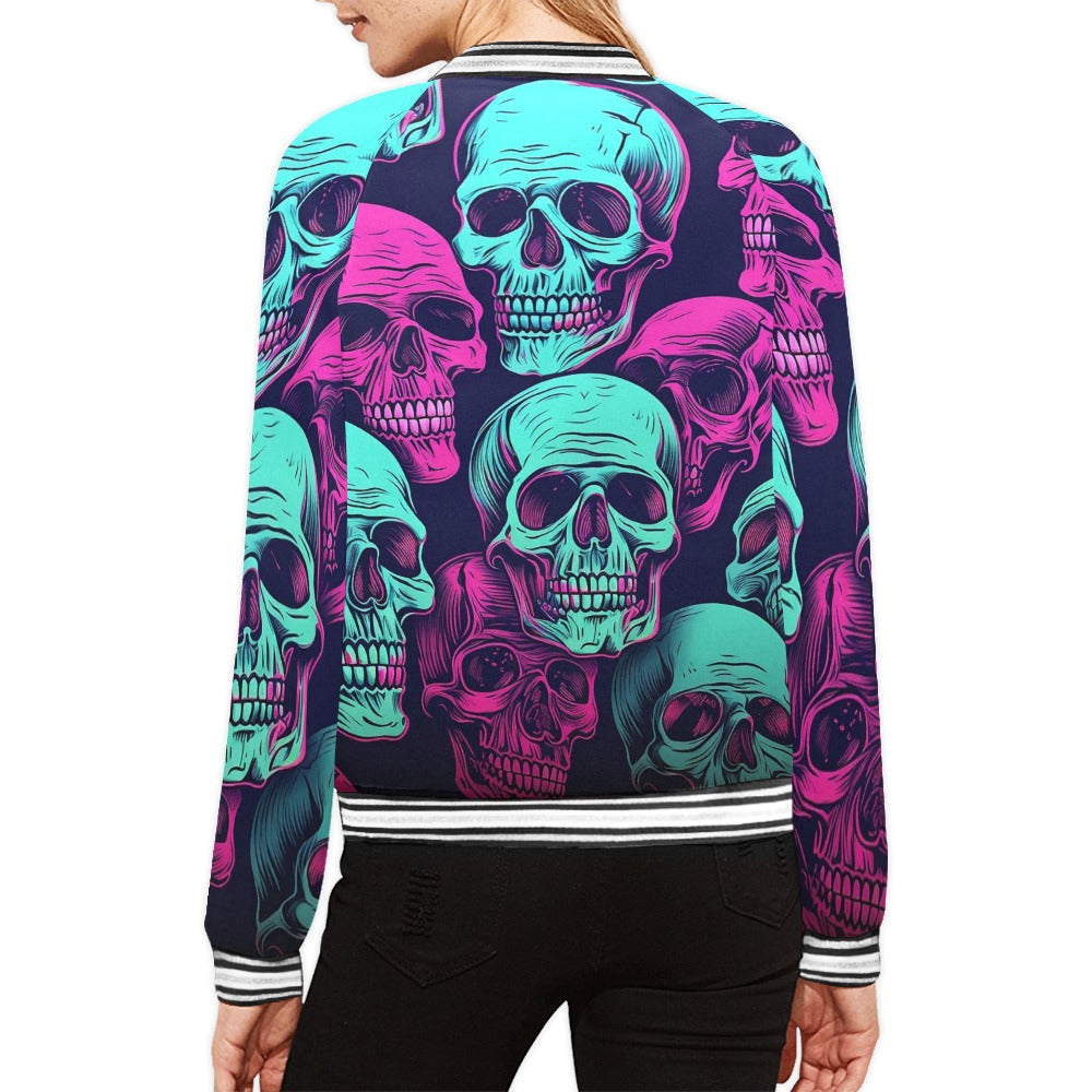 Neon Skulls Stripes Jacket