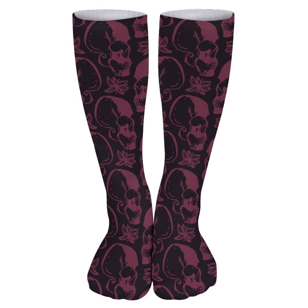 Purple Skulls  Breathable Stockings (5 Pack)