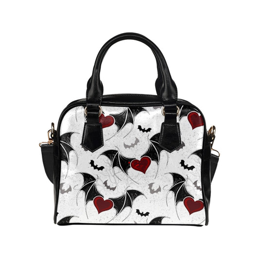 Bats And Hearts Shoulder Handbag