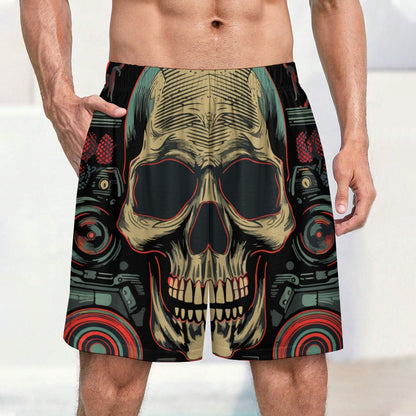 Skull Beats Ice Silk Pajama Shorts