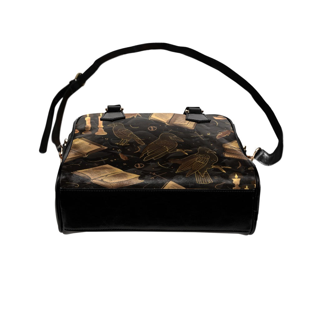 Bronze Crow Shoulder Handbag