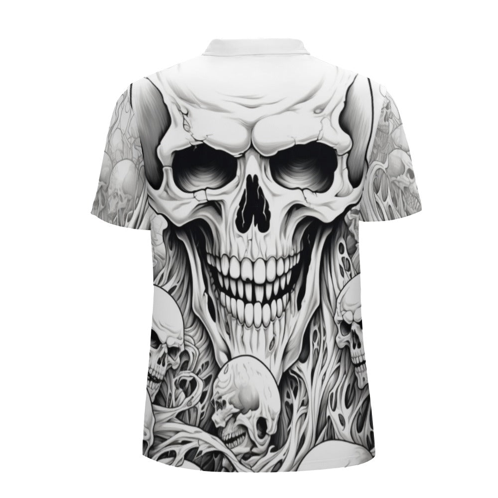 Skulls Sketched Polo Shirt