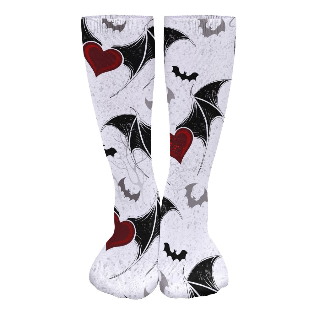 Bats And Hearts Thick Stockings