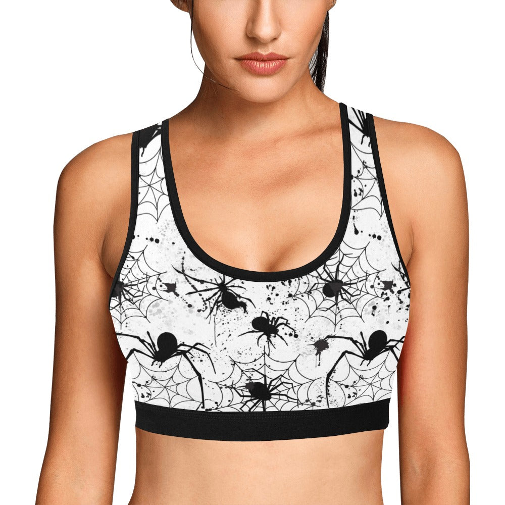 Spider And Webs Sports Bra