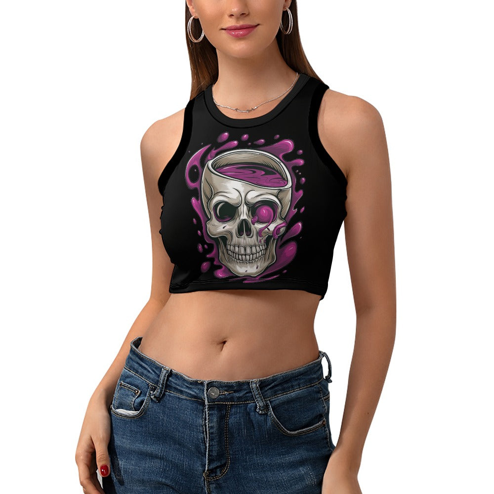 A Cup Of Goth Cropped Slim Racer Tank Top