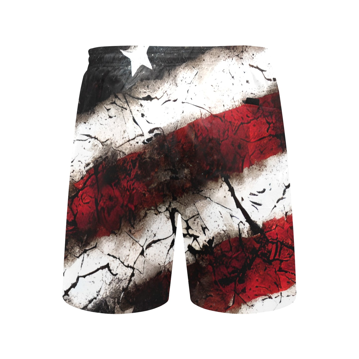 Grunge USA Flag Beach Shorts