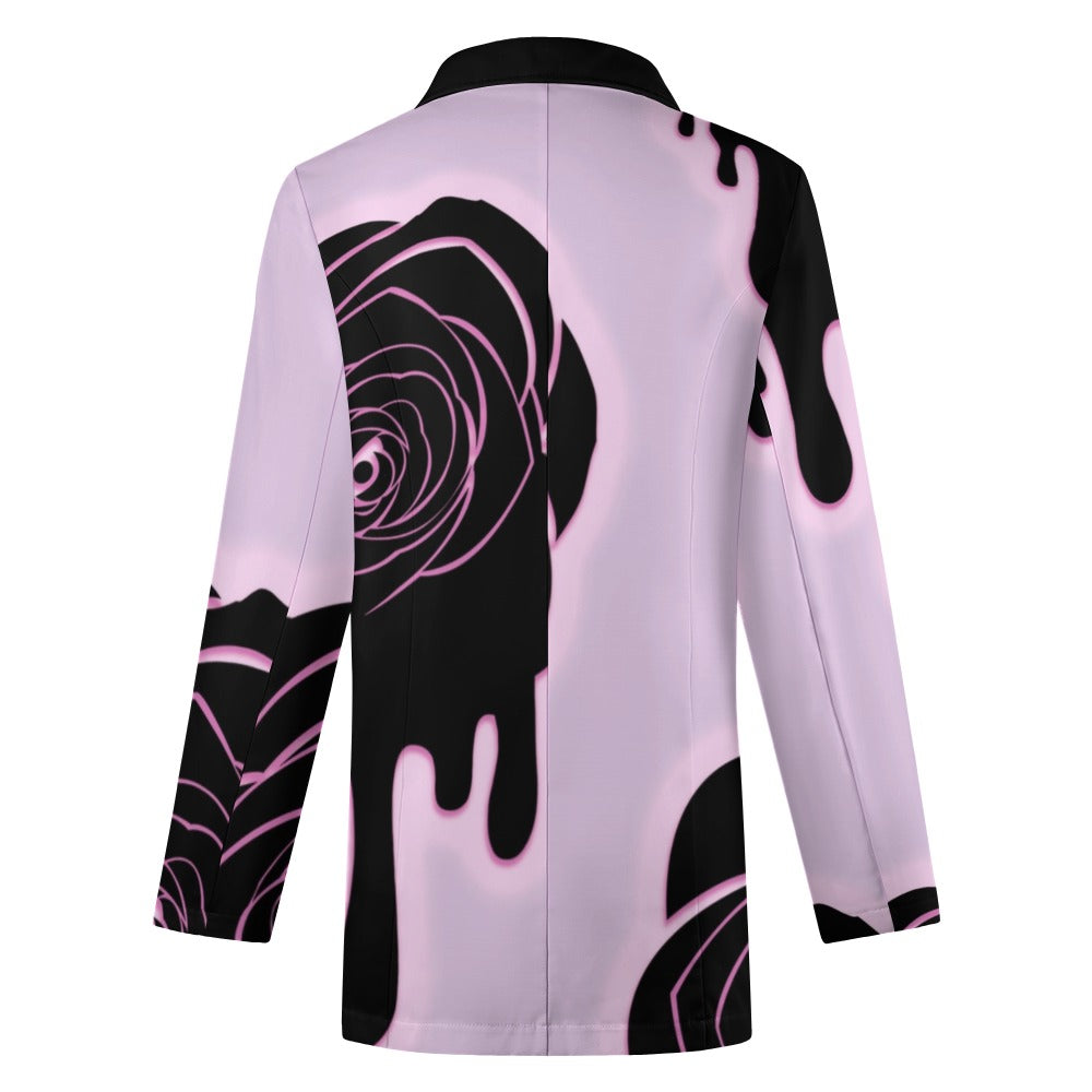 Dripping Black Roses Casual Suit Jacket