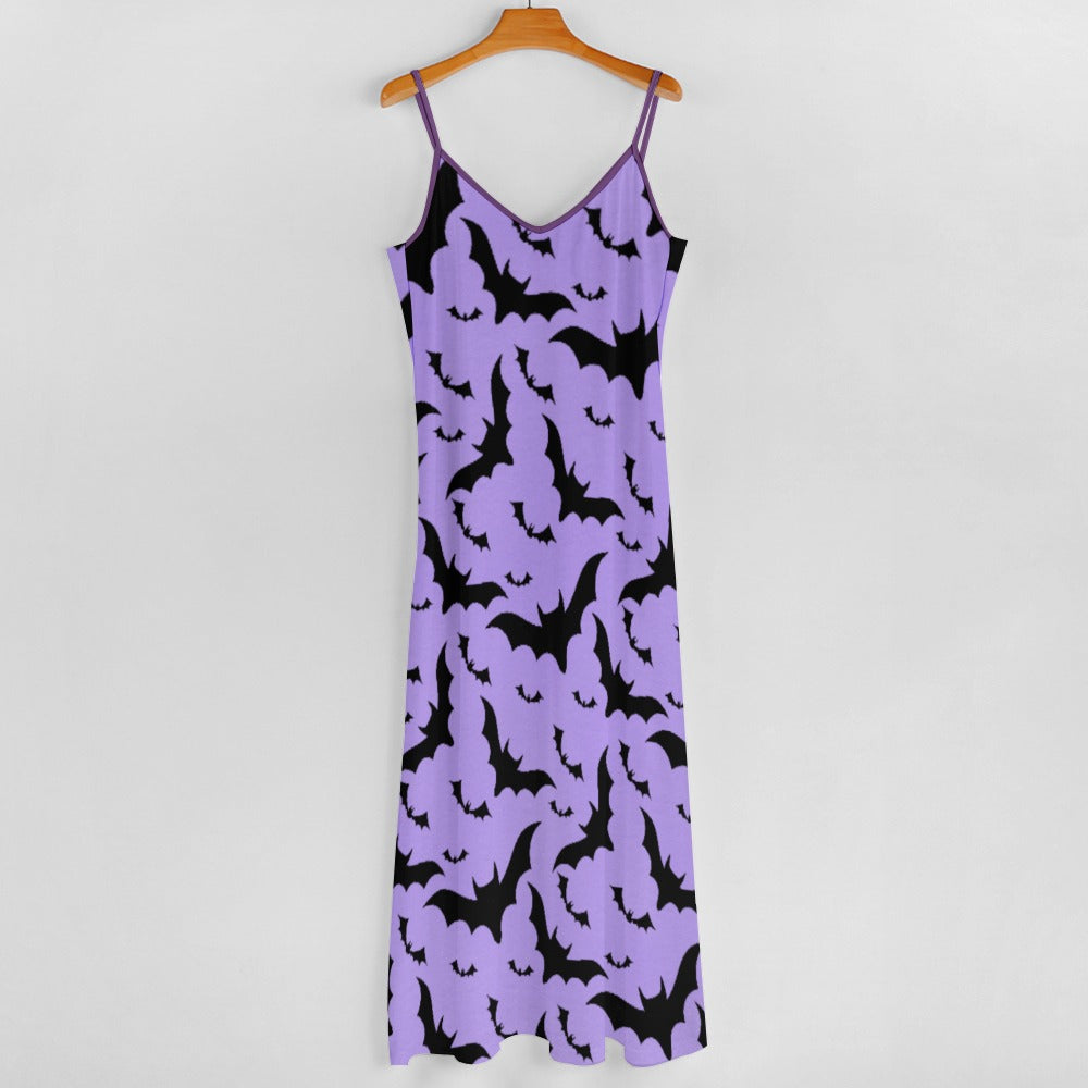 Midnight Bats Sling Ankle Long Dress