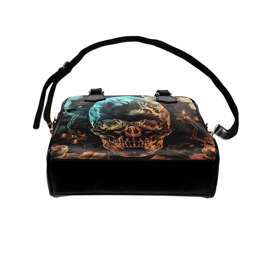 Ink Skulls Shoulder Handbag