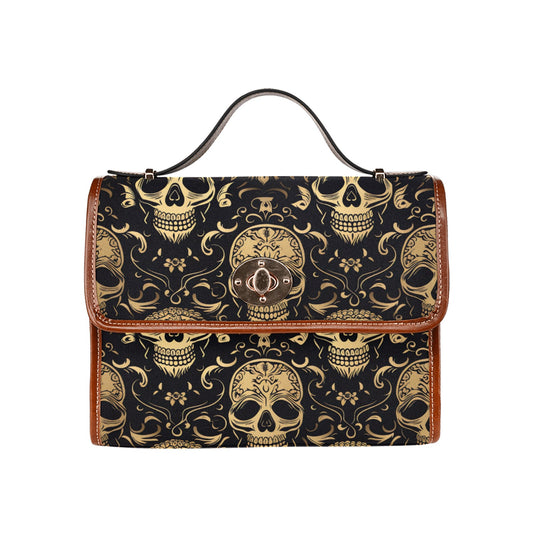 Stylized Skulls Waterproof Canvas Bag