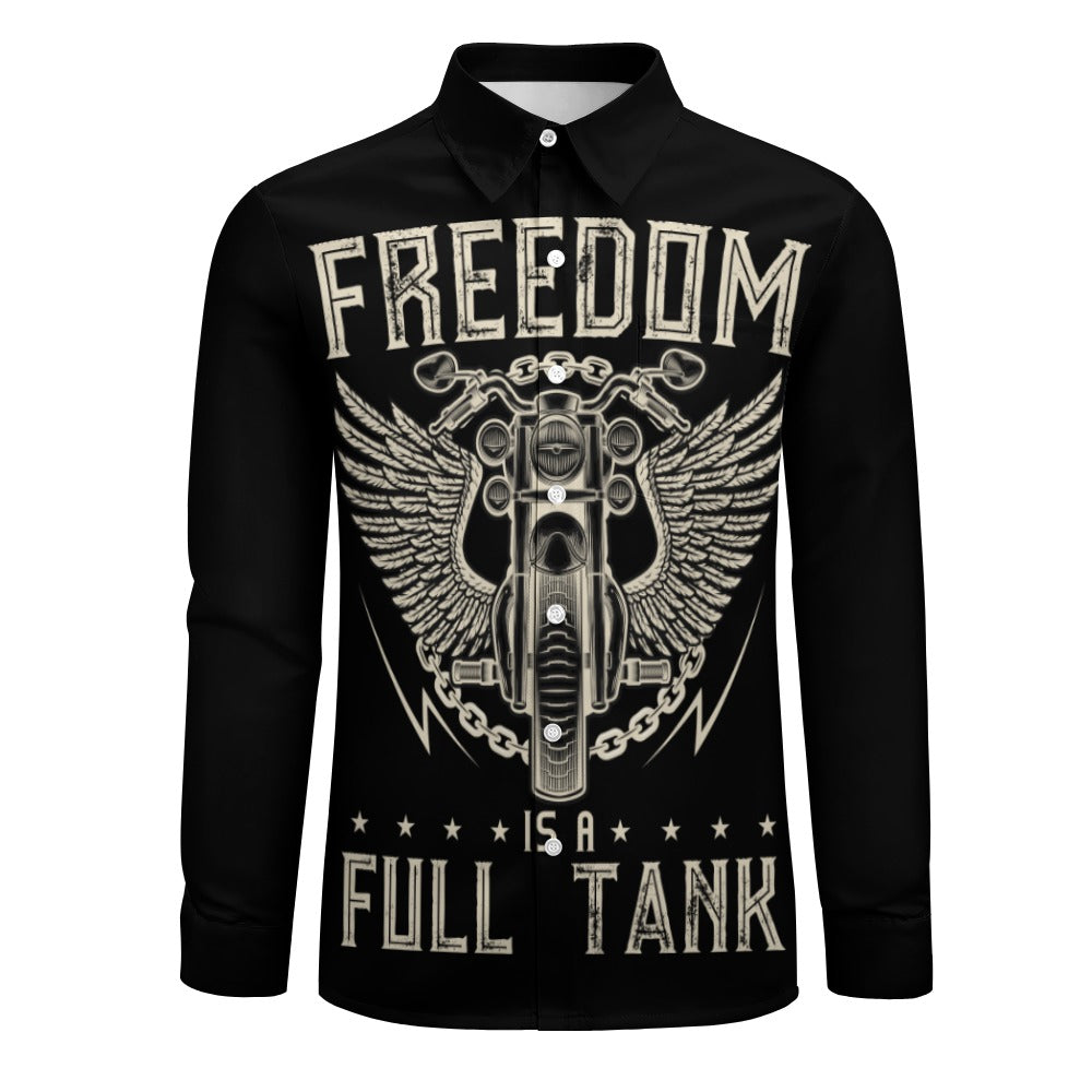 Freedom Is A Full Tank Casual One Pocket Long Sleeve Shirt