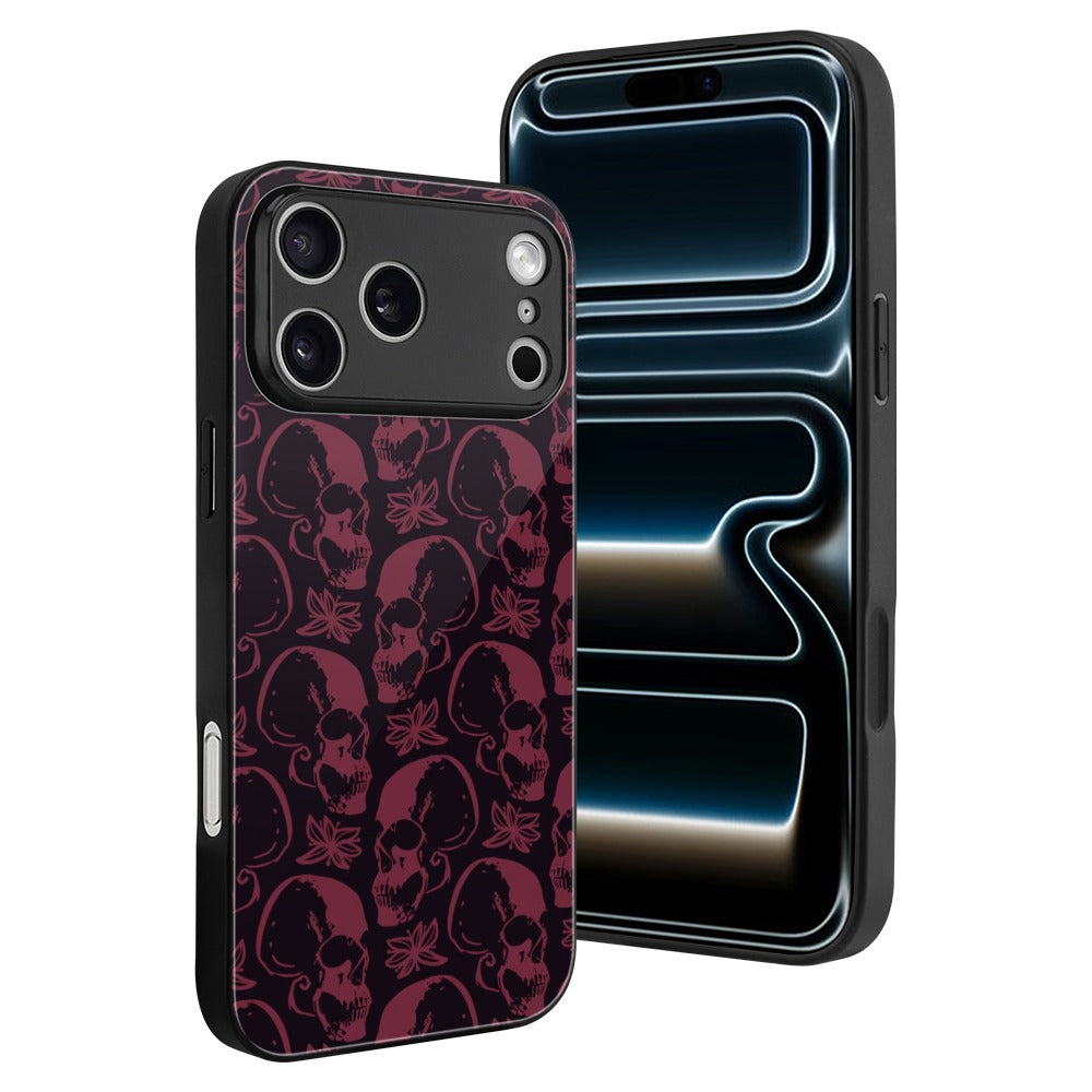 Purple Skulls Apple iPhone 17 Series Glass Phone Case
