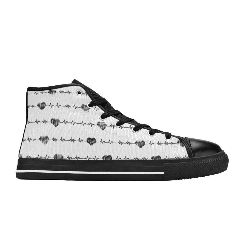 Heart Beat Hearts High Top Canvas Shoes