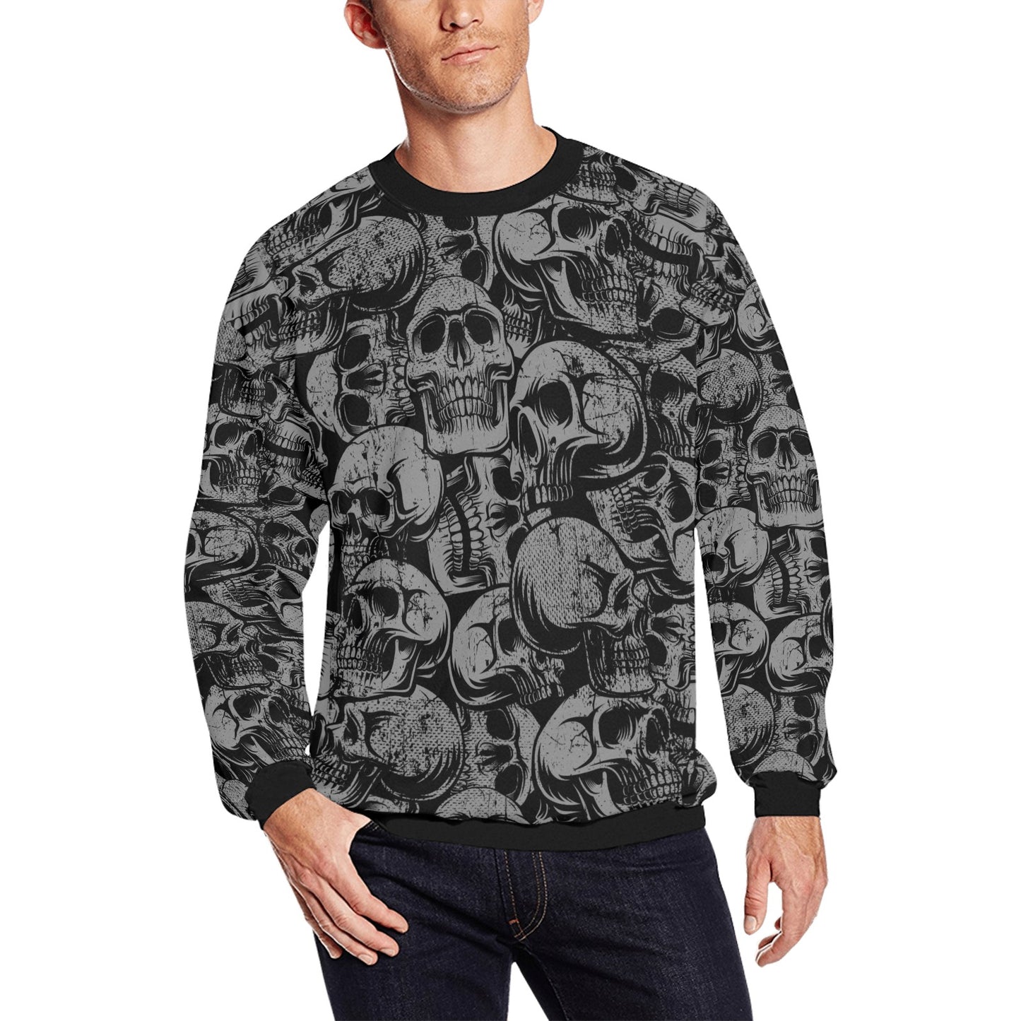 Silver Skulls Men's Crew Neck Sweatshirt